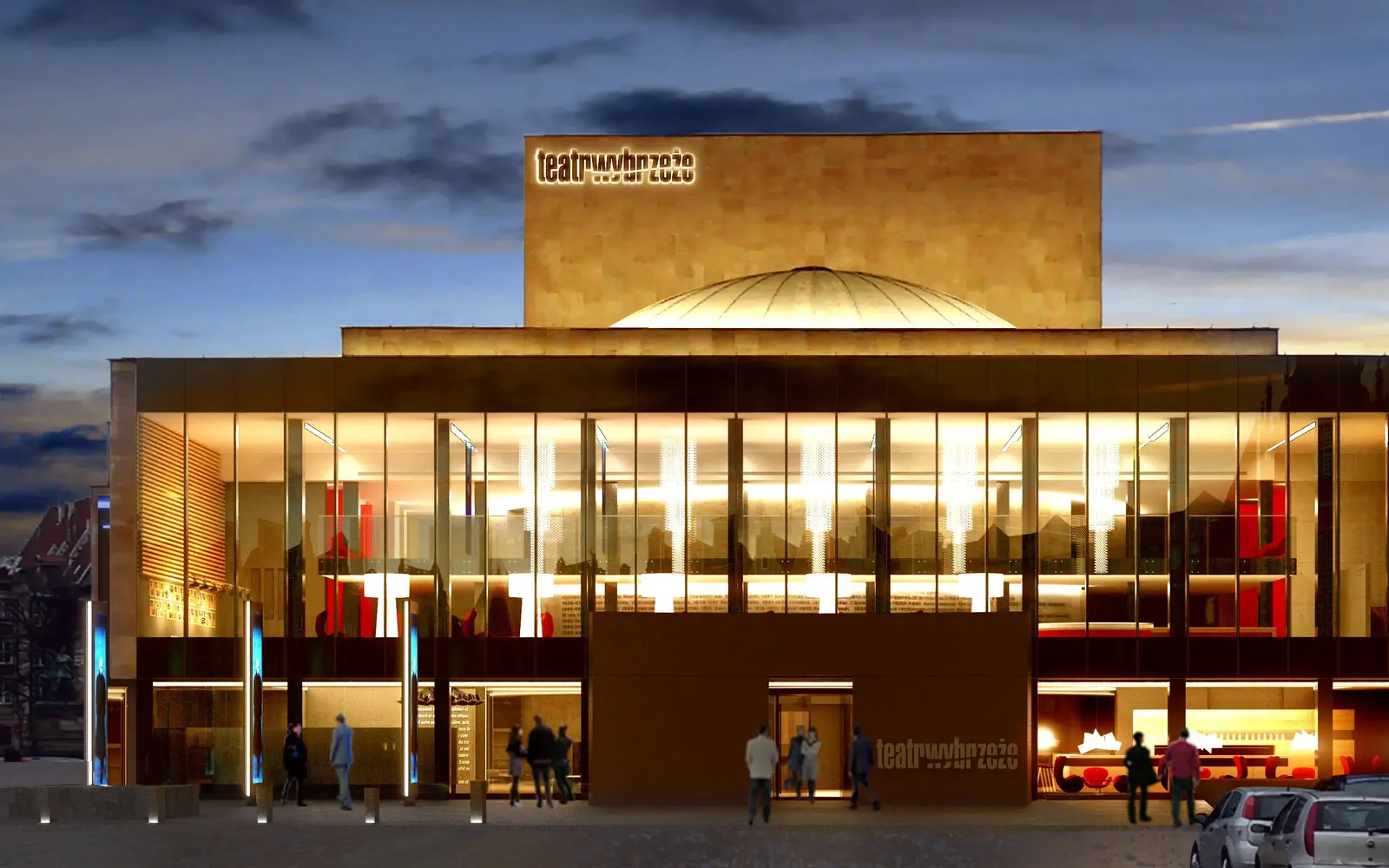 Teatr Wybrzeże i ulica Teatralna